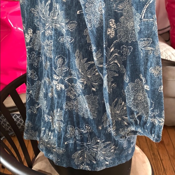 LRL Blue 1/4” sleeve Pheasant top shirt large - Picture 4 of 8